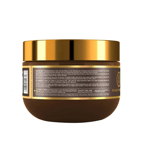 Khadi Natural Hibiscus And Aloe Vera Hair Mask With Amla And Argan Oil